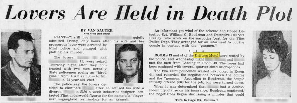 Drifter Motel (Economy Inn) - Apr 1966 Death Plot Sting
